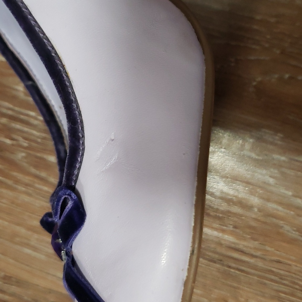 (7.5) Roberto Vianni Pastel Velvet Trim Jewel Tone Bow Accent - Picture 13 of 17